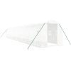 Växthus med stålram vit 28 m² vidaXL 14 x 2 x 2 m – miniatyr 2