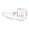 Växthus med stålram vit 28 m² vidaXL 14 x 2 x 2 m – miniatyr 12