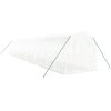Växthus med stålram vit 28 m² vidaXL 14 x 2 x 2 m – miniatyr 3
