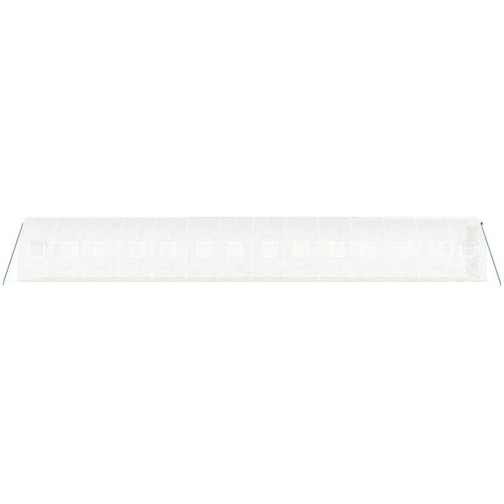 Växthus med stålram vit 28 m² vidaXL 14 x 2 x 2 m – bild 5