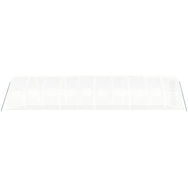 Växthus med stålram vit 30 m² vidaXL 10 x 3 x 2 m – bild 5