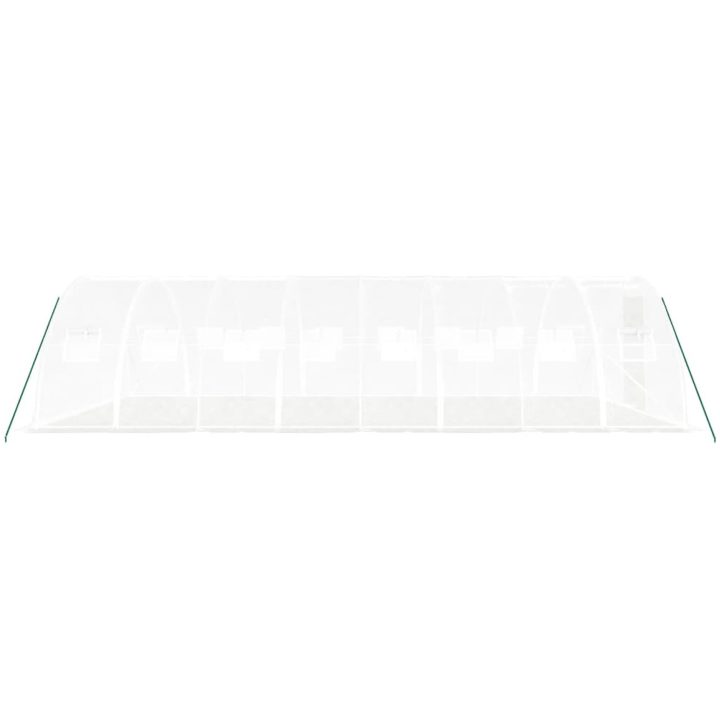 Växthus med stålram vit 32 m² vidaXL 8 x 4 x 2 m – bild 5