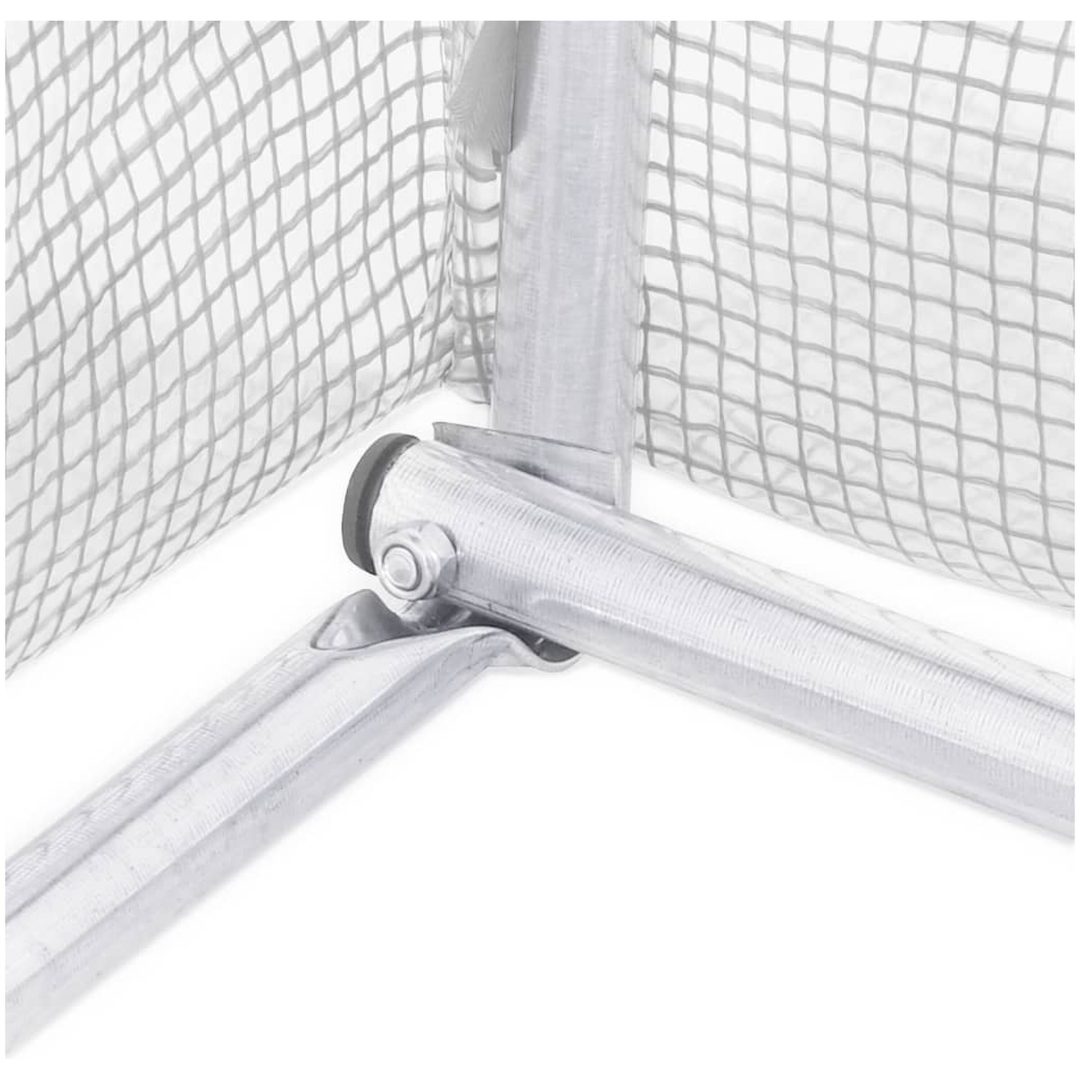 Växthus med stålram vit 32 m² vidaXL 8 x 4 x 2 m – bild 8