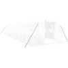 Växthus med stålram vit 36 m² vidaXL 12 x 3 x 2 m – miniatyr 2
