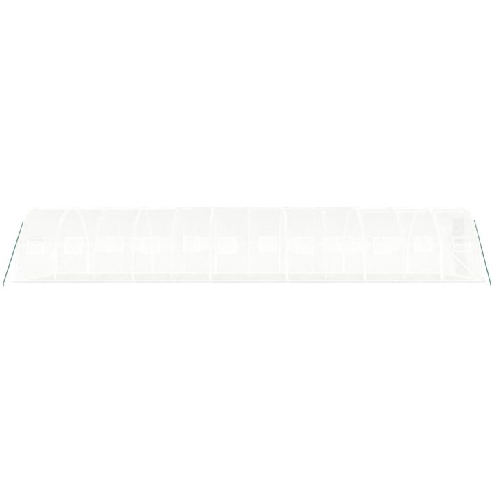 Växthus med stålram vit 36 m² vidaXL 12 x 3 x 2 m – bild 5