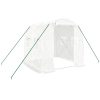 Växthus med stålram vit 4 m² vidaXL 2 x 2 x 2 m – miniatyr 2