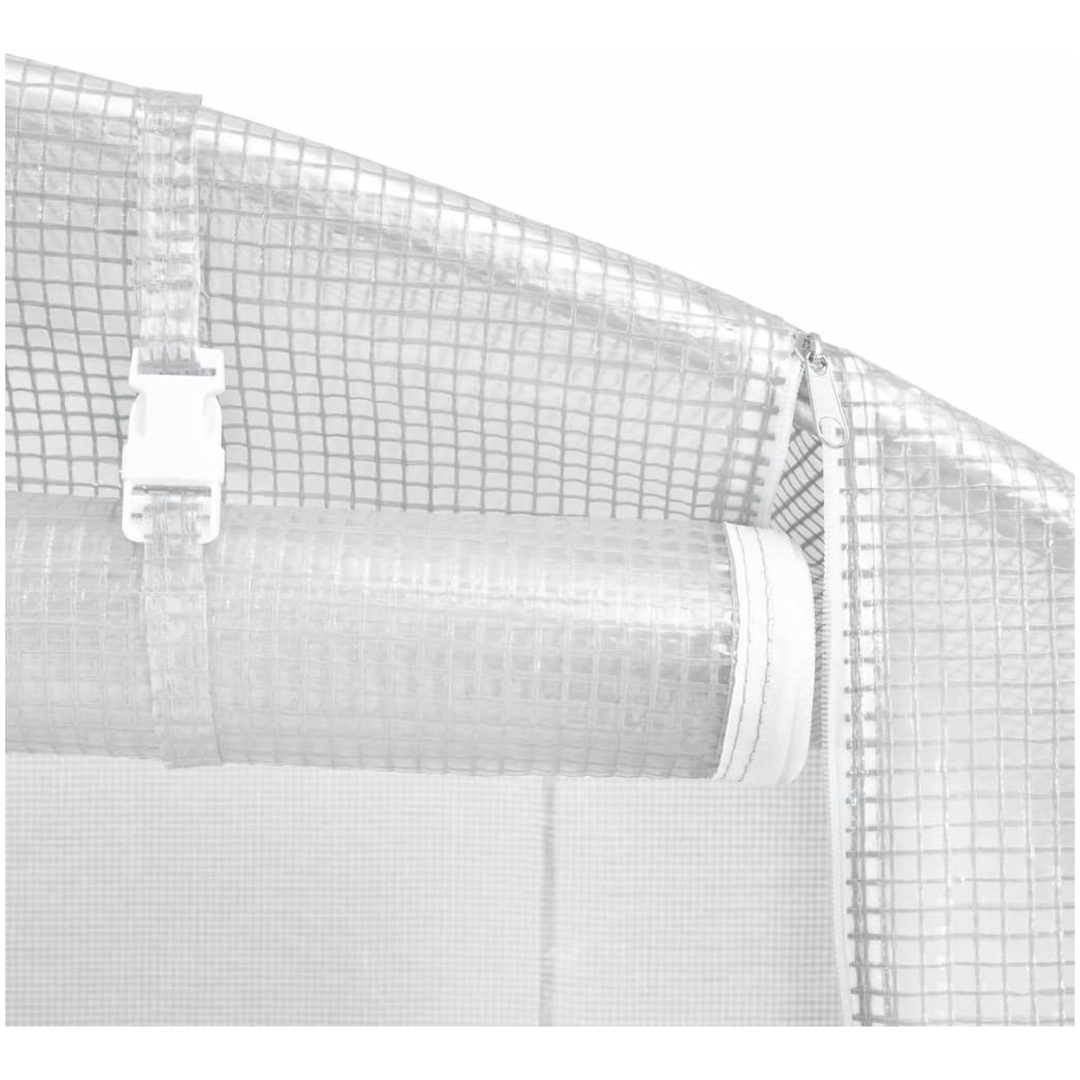 Växthus med stålram vit 4 m² vidaXL 2 x 2 x 2 m – bild 11