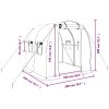 Växthus med stålram vit 4 m² vidaXL 2 x 2 x 2 m – miniatyr 12