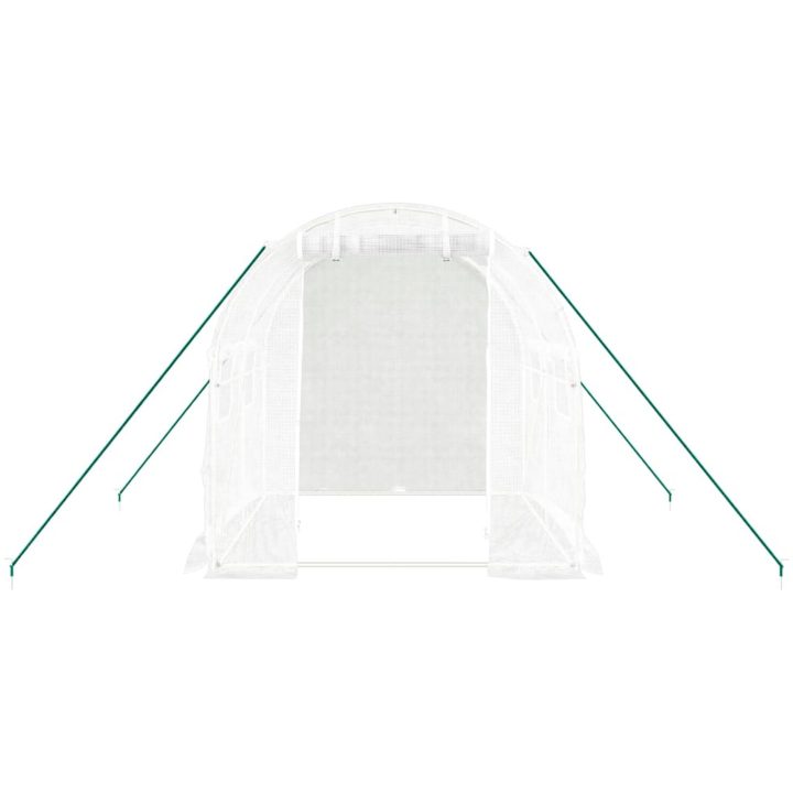 Växthus med stålram vit 4 m² vidaXL 2 x 2 x 2 m – bild 4