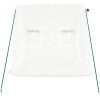 Växthus med stålram vit 4 m² vidaXL 2 x 2 x 2 m – miniatyr 5