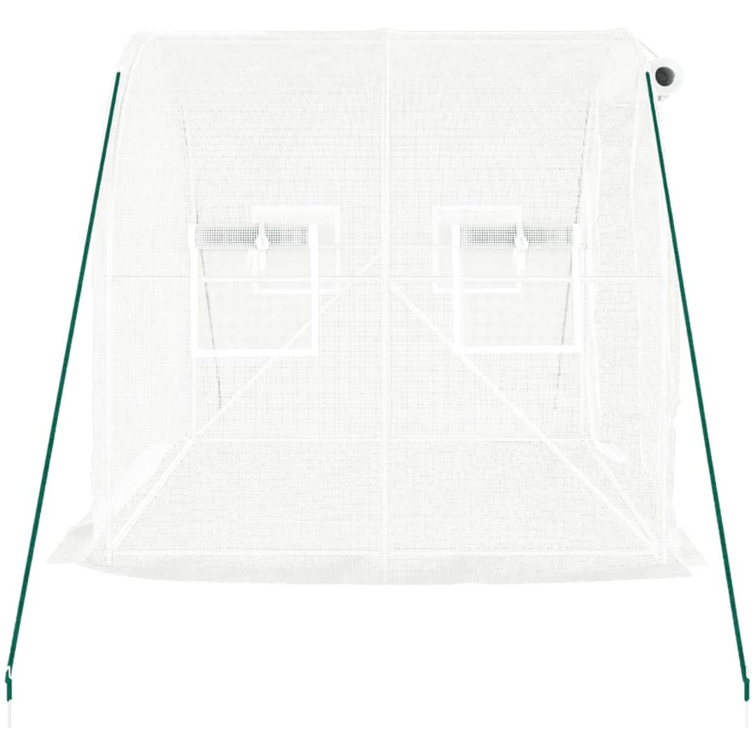 Växthus med stålram vit 4 m² vidaXL 2 x 2 x 2 m – bild 5