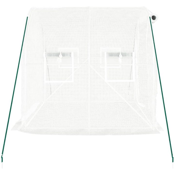 Växthus med stålram vit 4 m² vidaXL 2 x 2 x 2 m – bild 5