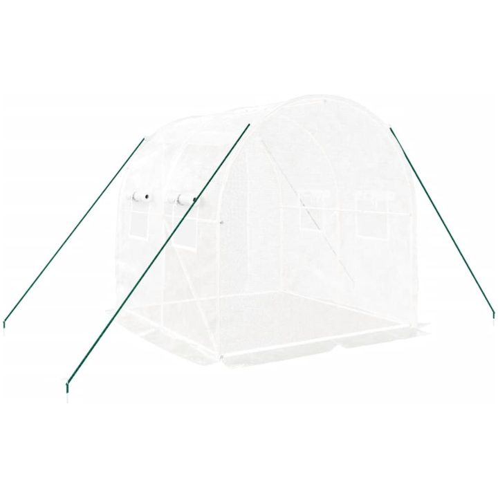 Växthus med stålram vit 4 m² vidaXL 2 x 2 x 2 m – bild 6