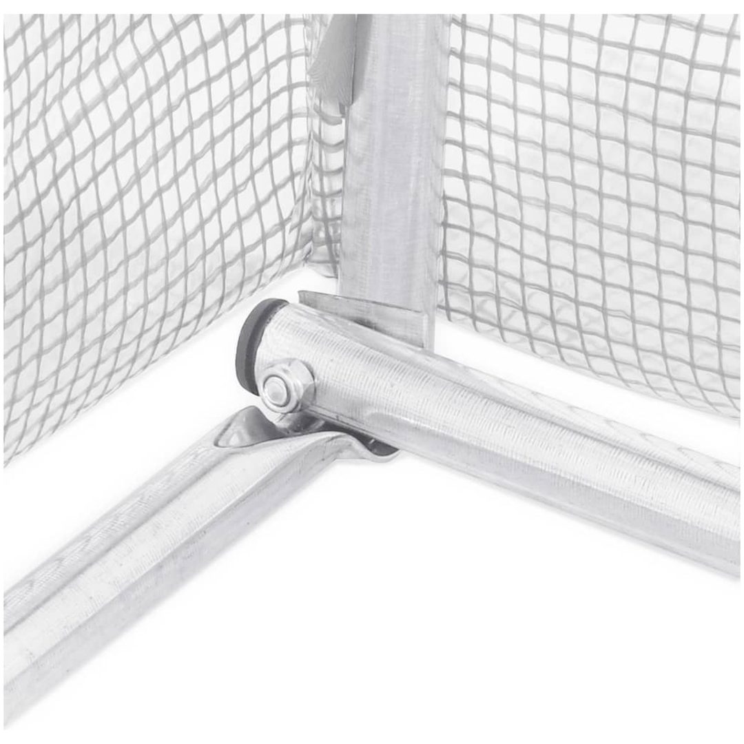 Växthus med stålram vit 4 m² vidaXL 2 x 2 x 2 m – bild 8