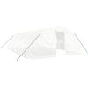 Växthus med stålram vit 40 m² vidaXL 8 x 5 x 2.3 m – miniatyr 2