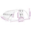 Växthus med stålram vit 40 m² vidaXL 8 x 5 x 2.3 m – miniatyr 12