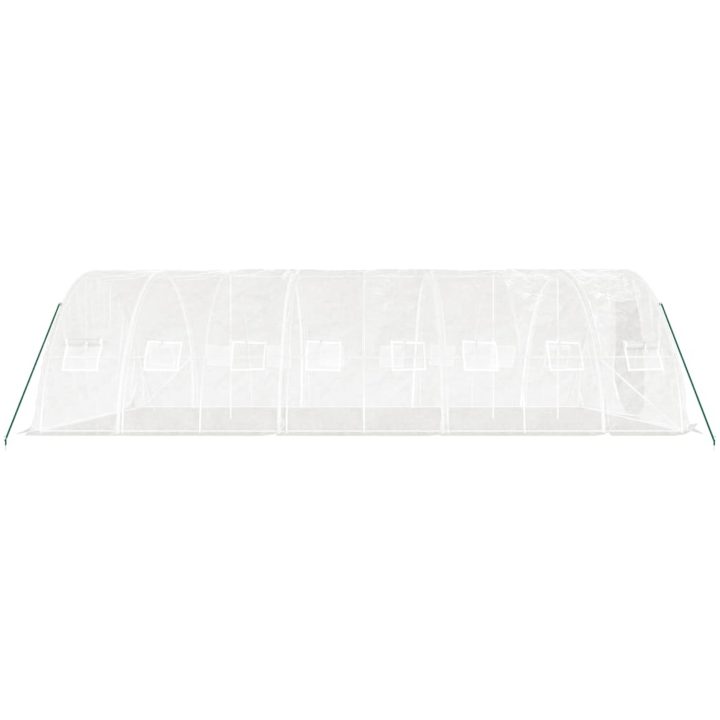 Växthus med stålram vit 40 m² vidaXL 8 x 5 x 2.3 m – bild 5