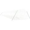 Växthus med stålram vit 42 m² vidaXL 14 x 3 x 2 m – miniatyr 3