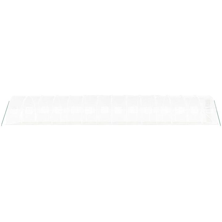 Växthus med stålram vit 42 m² vidaXL 14 x 3 x 2 m – bild 5