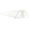 Växthus med stålram vit 44 m² vidaXL 22 x 2 x 2 m – miniatyr 2