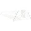 Växthus med stålram vit 48 m² vidaXL 16 x 3 x 2 m – miniatyr 2