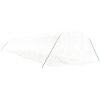 Växthus med stålram vit 48 m² vidaXL 16 x 3 x 2 m – miniatyr 3