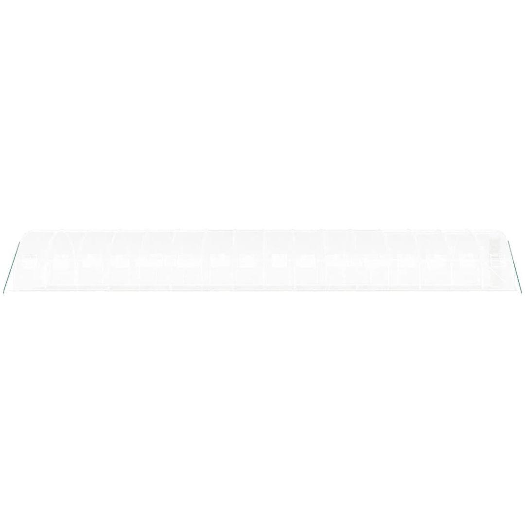 Växthus med stålram vit 48 m² vidaXL 16 x 3 x 2 m – bild 5