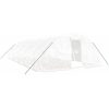 Växthus med stålram vit 50 m² vidaXL 10 x 5 x 2.3 m – miniatyr 2