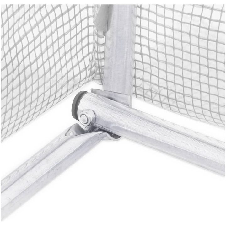 Växthus med stålram vit 50 m² vidaXL 10 x 5 x 2.3 m – bild 8