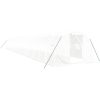Växthus med stålram vit 54 m² vidaXL 18 x 3 x 2 m – miniatyr 2