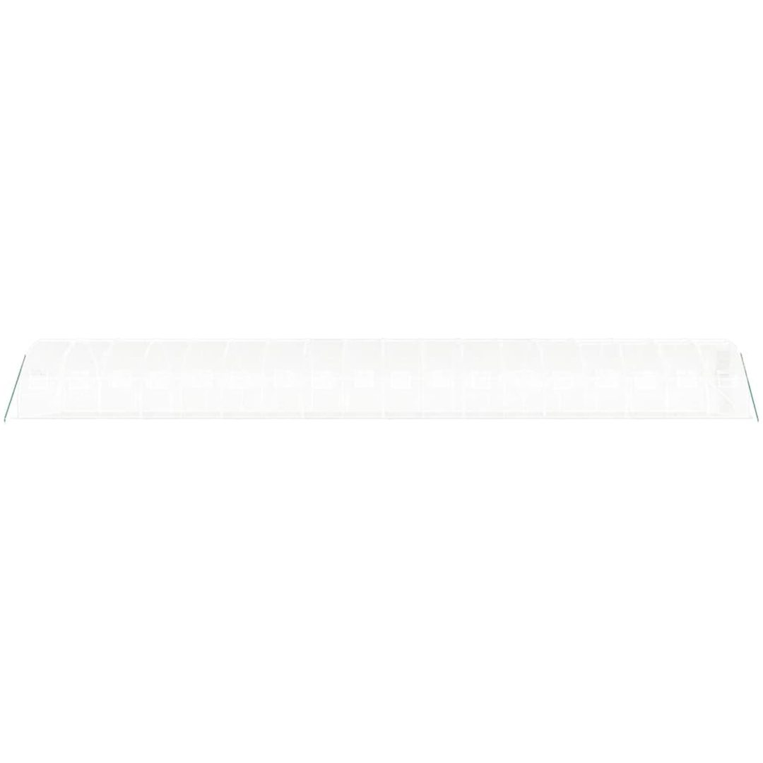 Växthus med stålram vit 54 m² vidaXL 18 x 3 x 2 m – bild 5