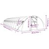 Växthus med stålram vit 56 m² vidaXL 14 x 4 x 2 m – miniatyr 12