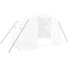 Växthus med stålram vit 6 m² vidaXL 3 x 2 x 2 m – miniatyr 2
