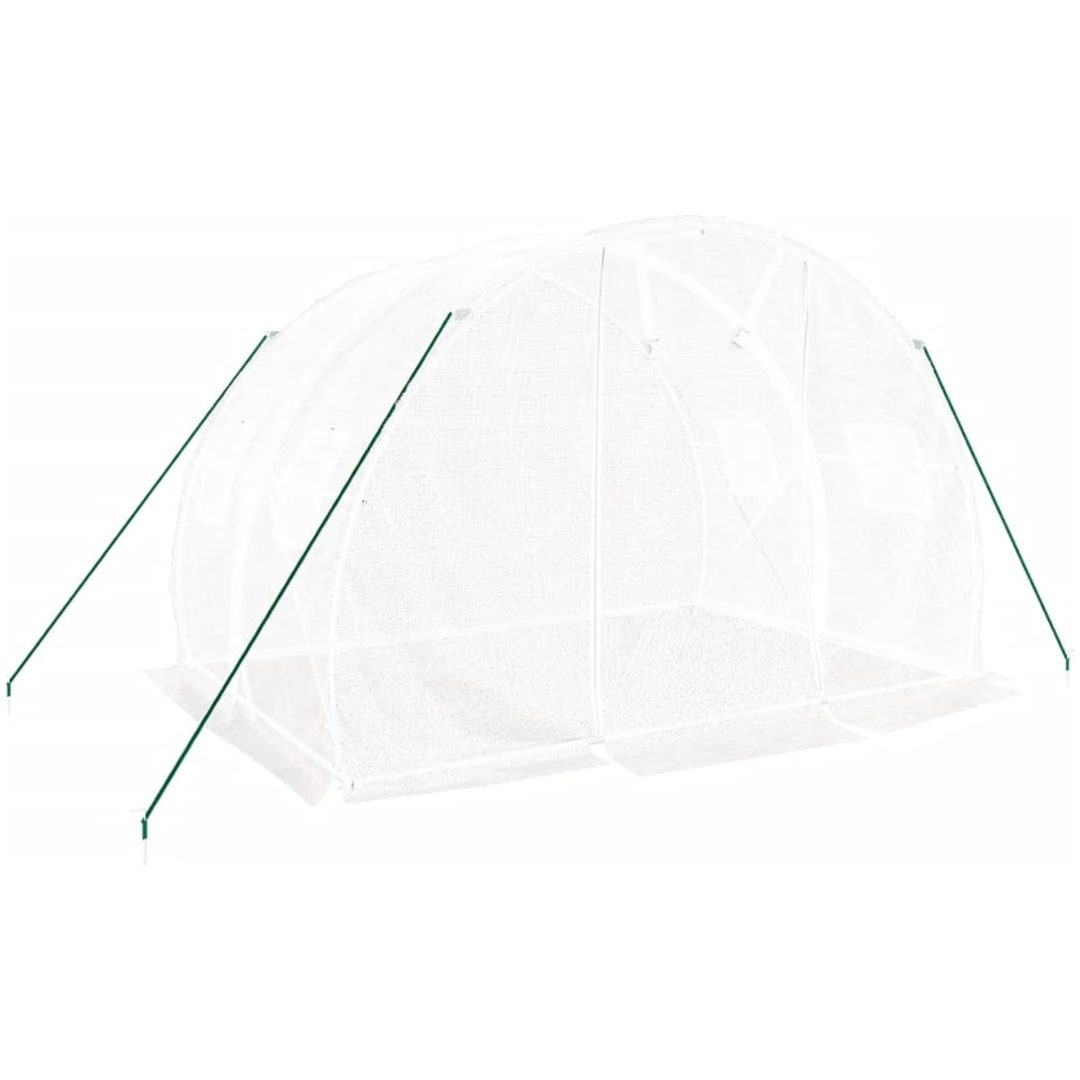 Växthus med stålram vit 6 m² vidaXL 3 x 2 x 2 m – bild 3