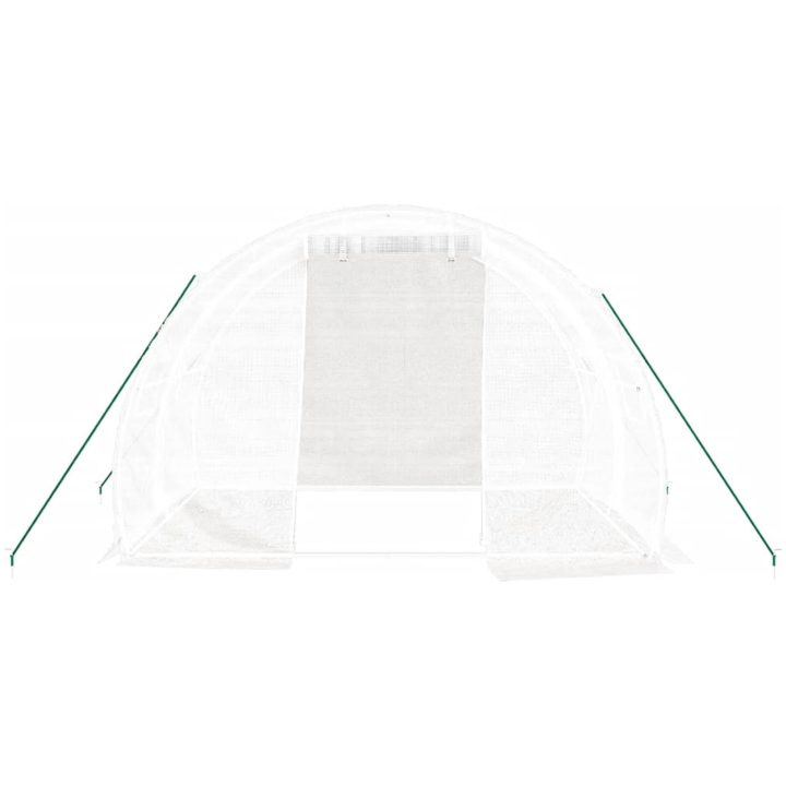 Växthus med stålram vit 6 m² vidaXL 3 x 2 x 2 m – bild 4