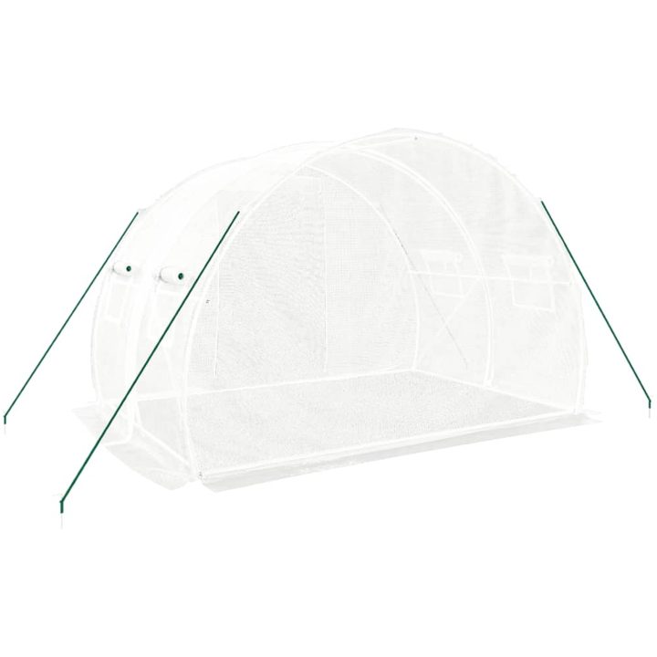 Växthus med stålram vit 6 m² vidaXL 3 x 2 x 2 m – bild 6