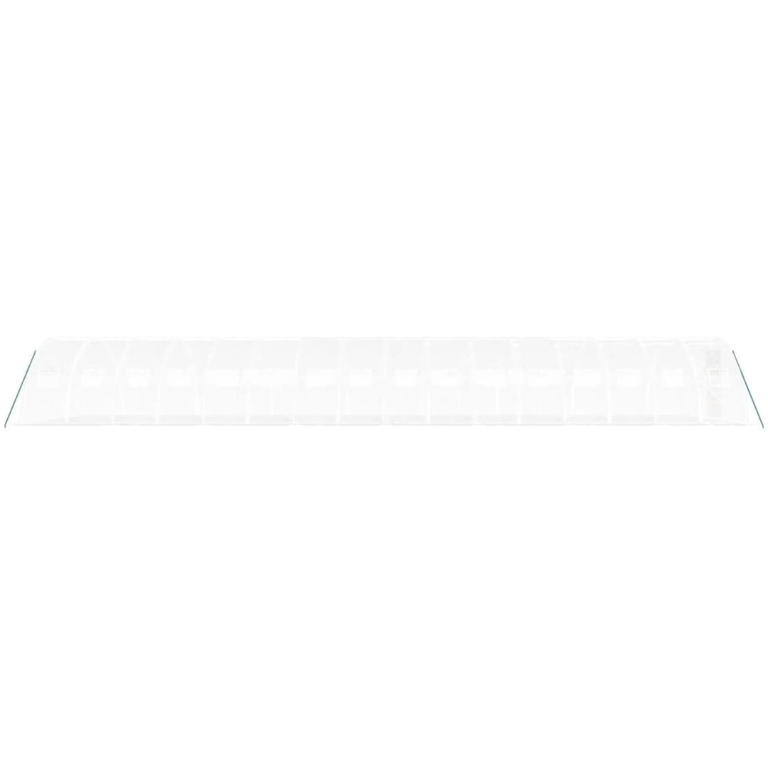 Växthus med stålram vit 64 m² vidaXL 16 x 4 x 2 m – bild 5