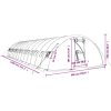Växthus med stålram vit 70 m² vidaXL 14 x 5 x 2.3 m – miniatyr 12