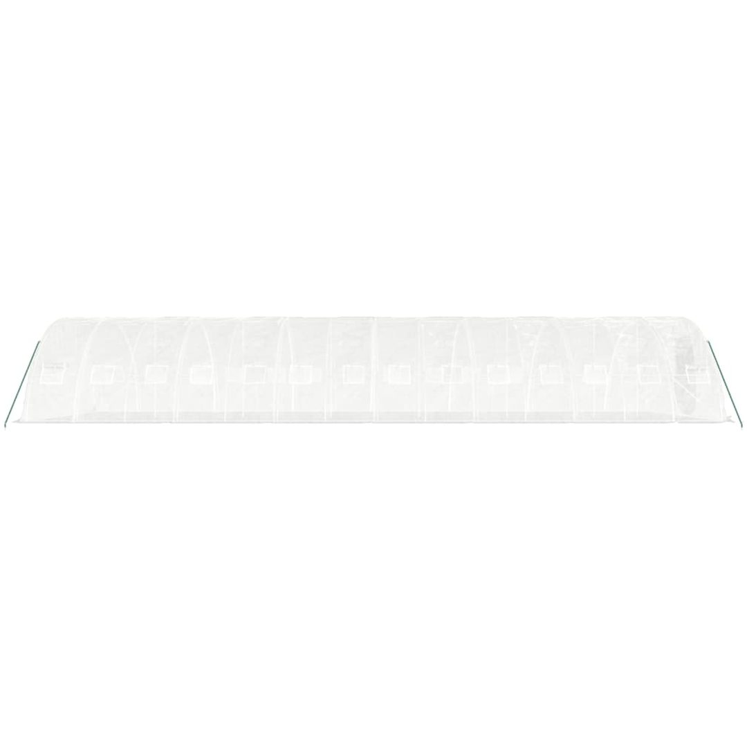 Växthus med stålram vit 70 m² vidaXL 14 x 5 x 2.3 m – bild 5