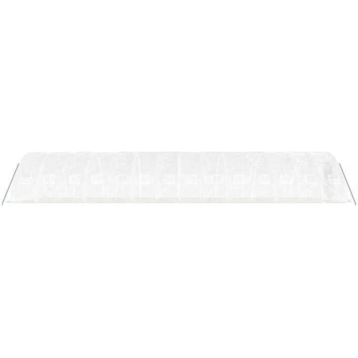 Växthus med stålram vit 70 m² vidaXL 14 x 5 x 2.3 m – bild 5