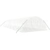 Växthus med stålram vit 70 m² vidaXL 14 x 5 x 2.3 m – miniatyr 6