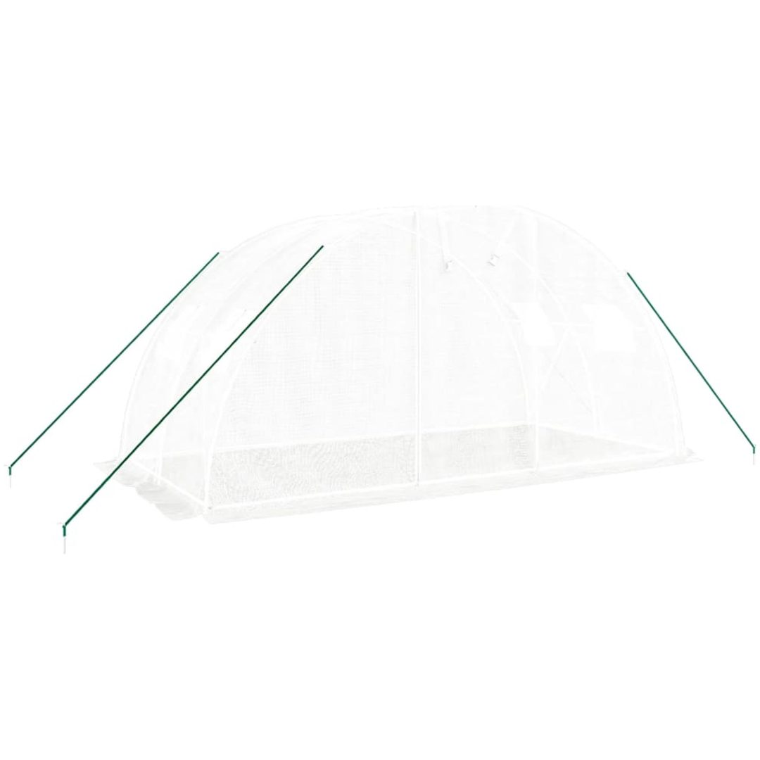 Växthus med stålram vit 8 m² vidaXL 4 x 2 x 2 m – bild 3