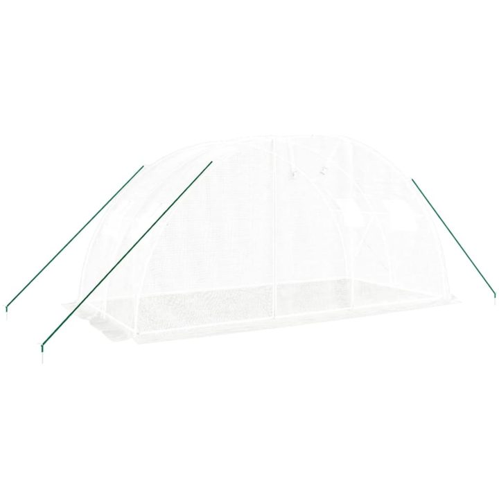 Växthus med stålram vit 8 m² vidaXL 4 x 2 x 2 m – bild 3