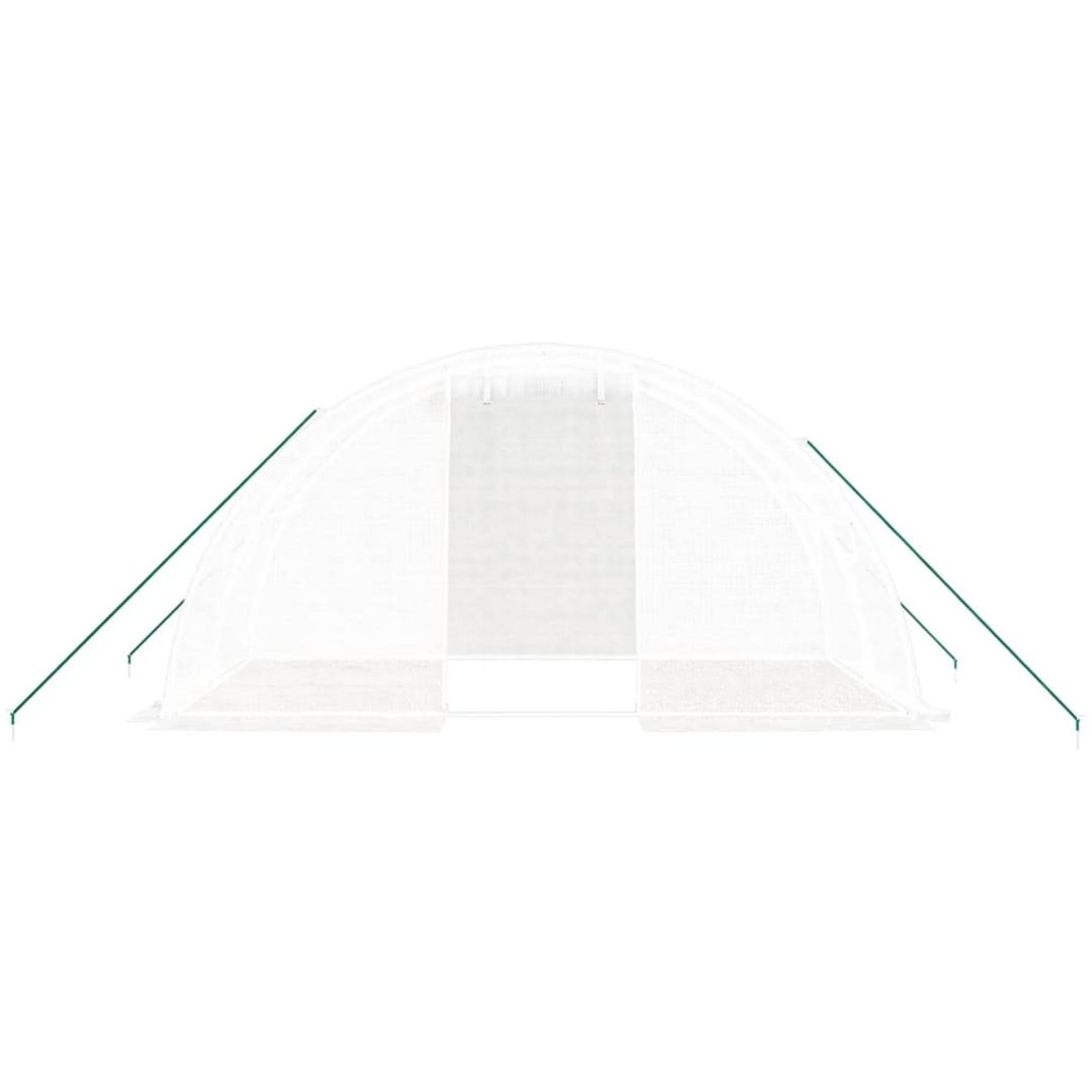 Växthus med stålram vit 8 m² vidaXL 4 x 2 x 2 m – bild 4