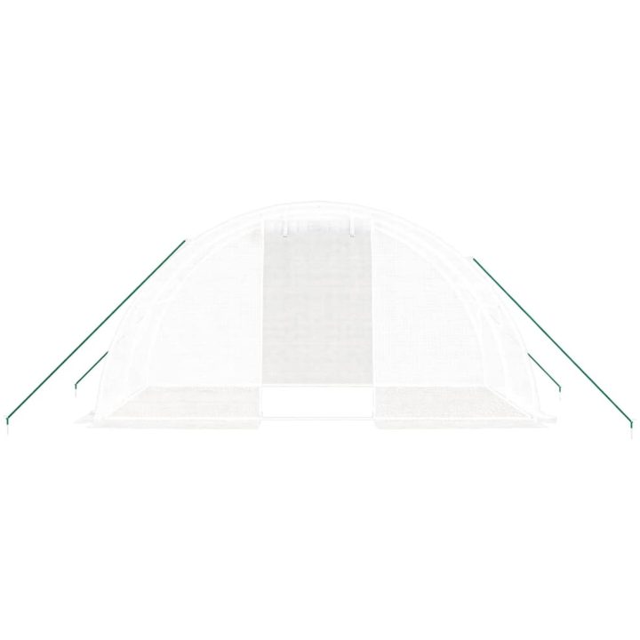 Växthus med stålram vit 8 m² vidaXL 4 x 2 x 2 m – bild 4