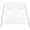 Växthus med stålram vit 8 m² vidaXL 4 x 2 x 2 m – miniatyr 5