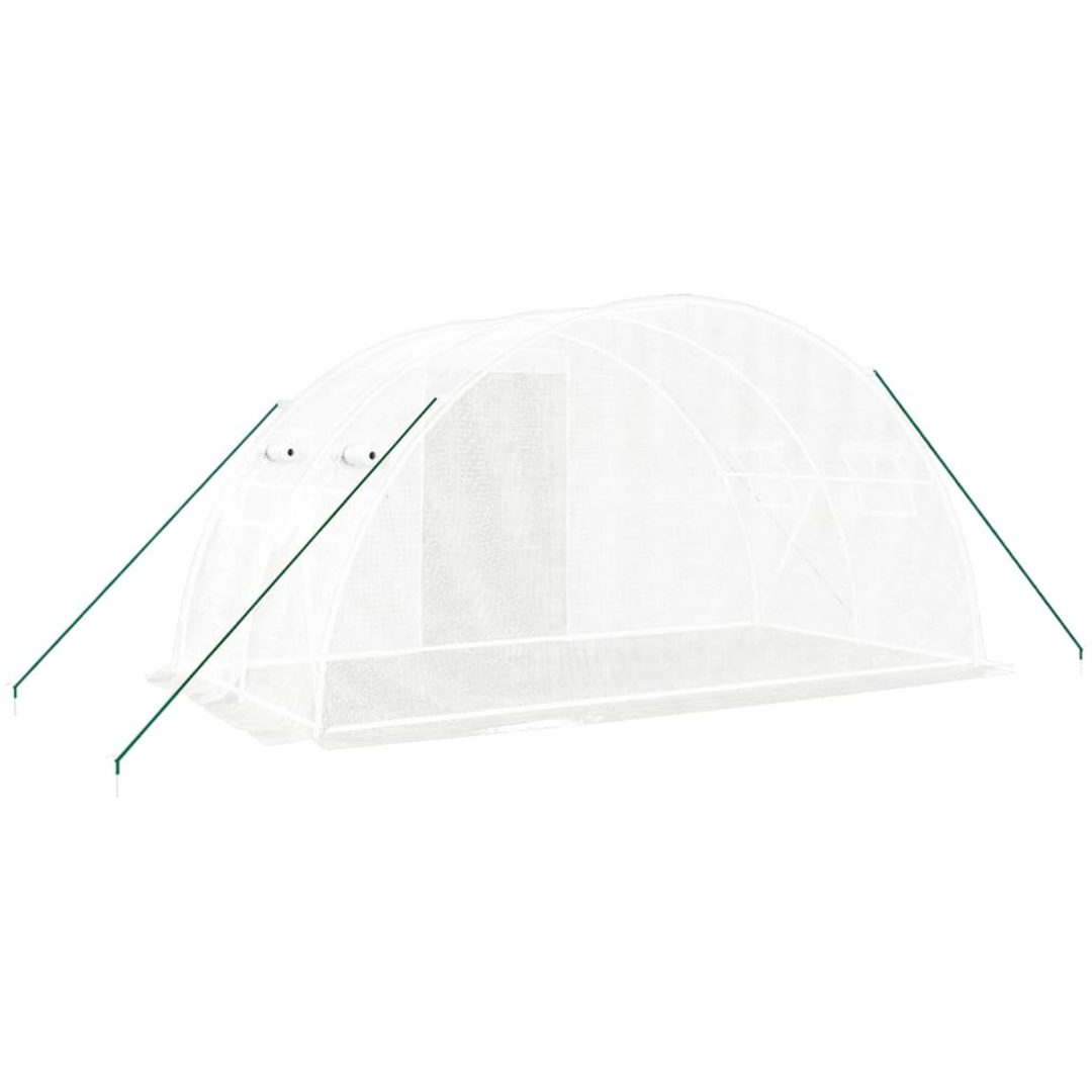 Växthus med stålram vit 8 m² vidaXL 4 x 2 x 2 m – bild 6