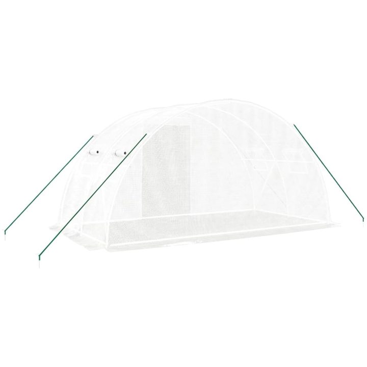 Växthus med stålram vit 8 m² vidaXL 4 x 2 x 2 m – bild 6