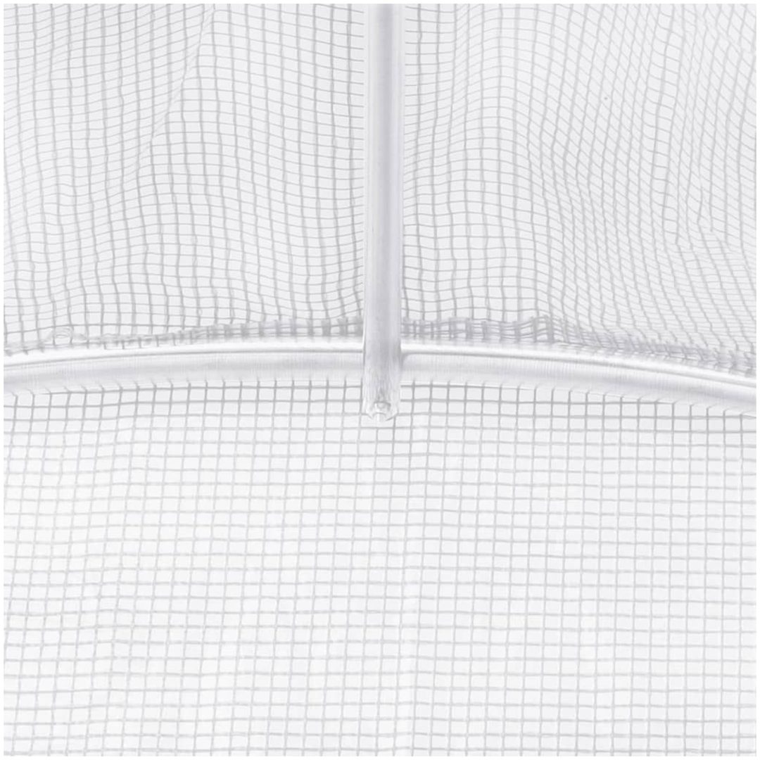 Växthus med stålram vit 8 m² vidaXL 4 x 2 x 2 m – bild 9