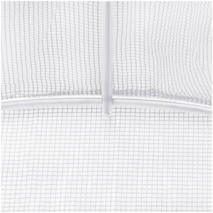 Växthus med stålram vit 8 m² vidaXL 4 x 2 x 2 m – bild 9